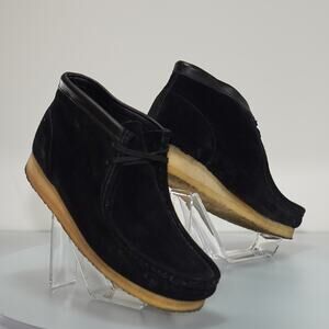 Clarks Originals Wallabee Boots Black Suede - Size 10.5